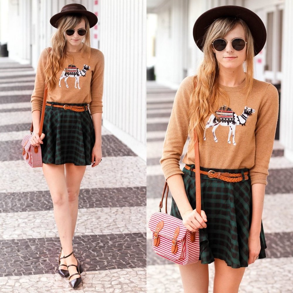 J. CREW Intarsia Camel Cashmere Sweater {UU44}